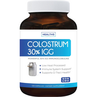 Healths Harmony Colostrum 1,000mg (Non-GMO) 30% IgG Immunoglobulins - Immune System Support, Gut Health & Respiratory Health Supplement - Low Heat Processed Bovine Colostrum - 120 Capsules