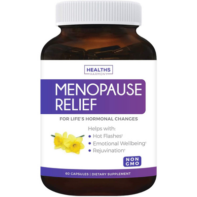 Menopause relief for Life's hormonal changes. Helps with: Hot flashes, emotional wellbeing and rejuvenation. non-GMO. 60 capsules. 