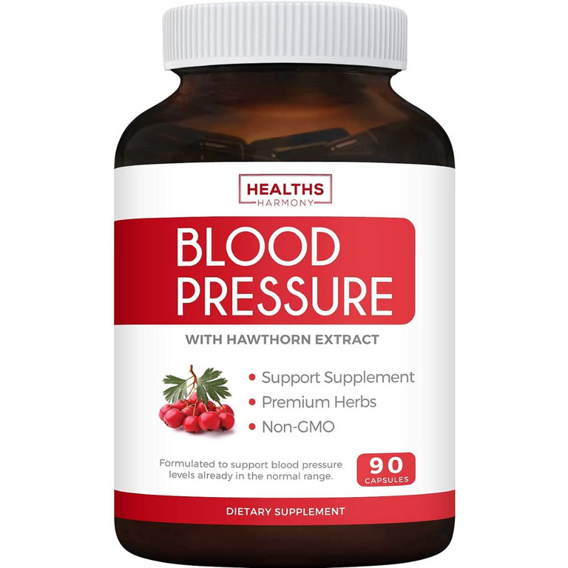 Blood Pressure support with Hawthorn berry extract. 90 capsules non-GMO formulated to help maintain healthy blood pressure.