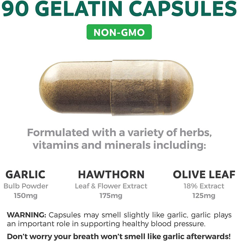 Capsules may smell like garlic, don't worry your breath won't. Garlic plays an important role in maintaining blood pressure.