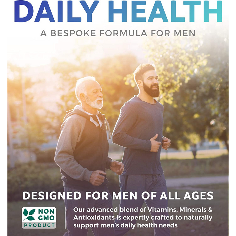Healths Harmony Men's Multivitamin+ (NON-GMO) Daily Mens Vitamins & Multimineral Plus Energy Boost, Prostate Support, Eye Health & Antioxidants